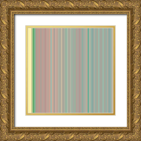 Pinstripes XXIV Gold Ornate Wood Framed Art Print with Double Matting by Grayscale