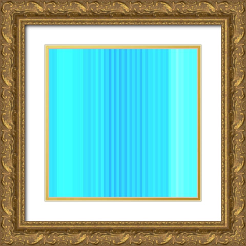 Pinstripes XXVI Gold Ornate Wood Framed Art Print with Double Matting by Grayscale