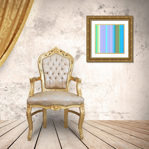 Pinstripes XXVIII Gold Ornate Wood Framed Art Print with Double Matting by Grayscale