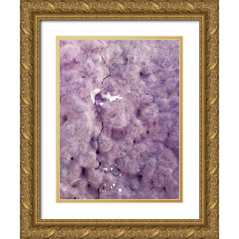 Pretty Pattern V Gold Ornate Wood Framed Art Print with Double Matting by Grayscale