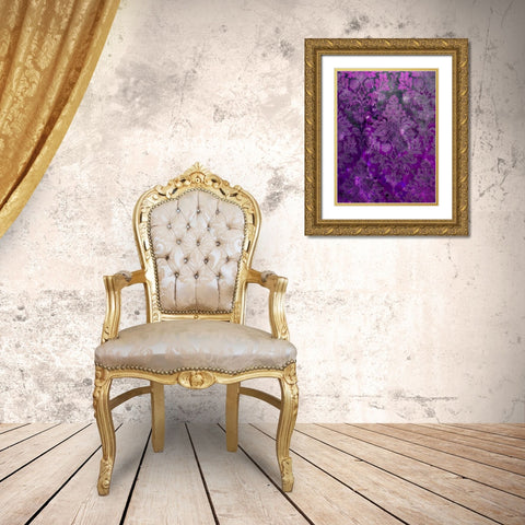 Pretty Pattern VI Gold Ornate Wood Framed Art Print with Double Matting by Grayscale