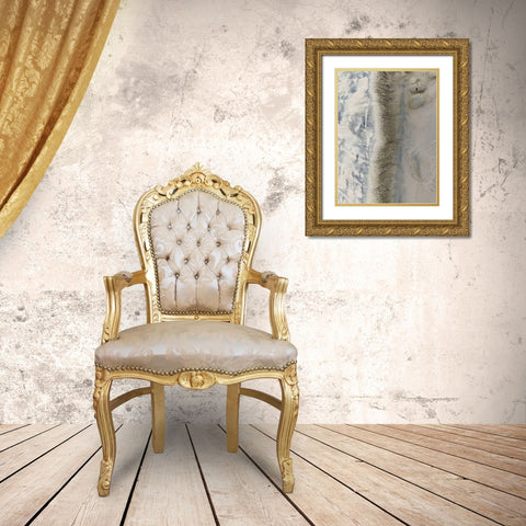 Sand Stripe II Gold Ornate Wood Framed Art Print with Double Matting by Grayscale