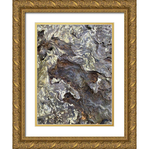 The Scream IV Gold Ornate Wood Framed Art Print with Double Matting by Grayscale