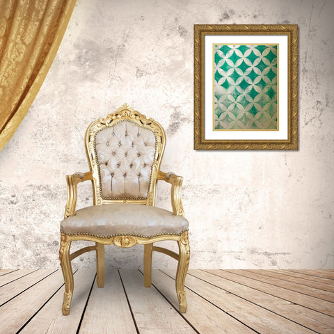 Diamonds III Gold Ornate Wood Framed Art Print with Double Matting by Grayscale