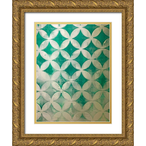 Diamonds III Gold Ornate Wood Framed Art Print with Double Matting by Grayscale
