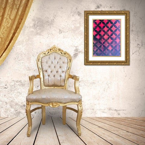Diamonds IV Gold Ornate Wood Framed Art Print with Double Matting by Grayscale
