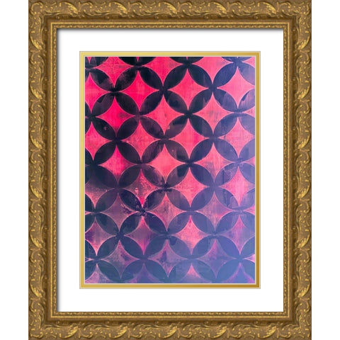 Diamonds IV Gold Ornate Wood Framed Art Print with Double Matting by Grayscale