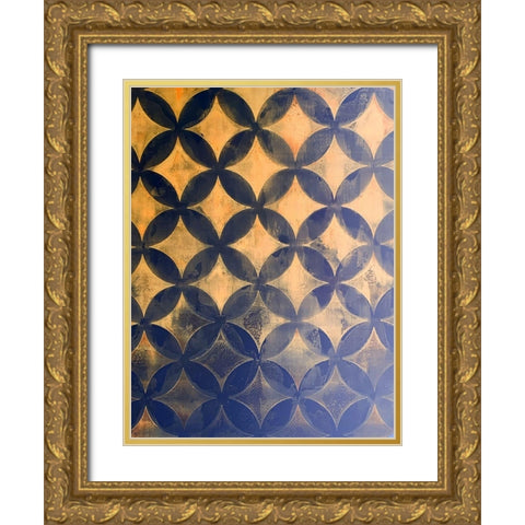 Diamonds VI Gold Ornate Wood Framed Art Print with Double Matting by Grayscale