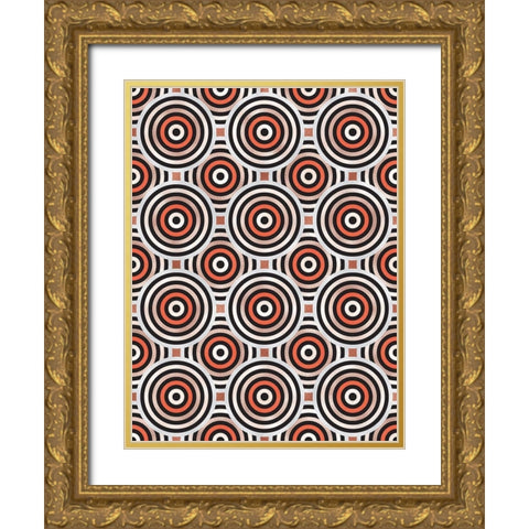 Shields 11 Gold Ornate Wood Framed Art Print with Double Matting by Tenoever, William