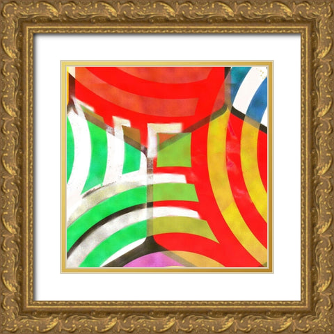 Graffiti in Red 1 Gold Ornate Wood Framed Art Print with Double Matting by Tenoever, William