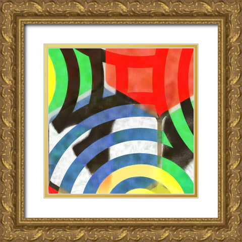 Graffiti in Red 2 Gold Ornate Wood Framed Art Print with Double Matting by Tenoever, William