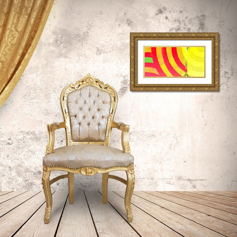 Graffiti in Red 3 Gold Ornate Wood Framed Art Print with Double Matting by Tenoever, William