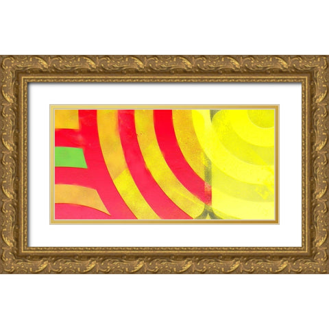 Graffiti in Red 3 Gold Ornate Wood Framed Art Print with Double Matting by Tenoever, William