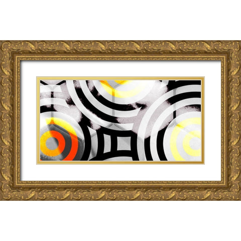 Honeycomb 1 Gold Ornate Wood Framed Art Print with Double Matting by Tenoever, William