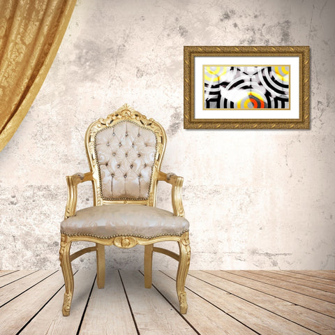 Honeycomb 2 Gold Ornate Wood Framed Art Print with Double Matting by Tenoever, William