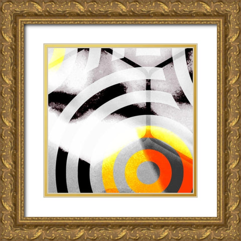 Honeycomb 4 Gold Ornate Wood Framed Art Print with Double Matting by Tenoever, William