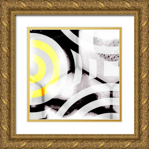 Honeycomb 5 Gold Ornate Wood Framed Art Print with Double Matting by Tenoever, William