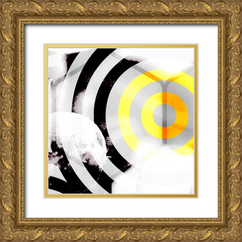 Honeycomb 6 Gold Ornate Wood Framed Art Print with Double Matting by Tenoever, William