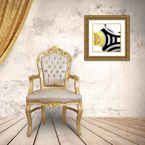 Honeycomb 7 Gold Ornate Wood Framed Art Print with Double Matting by Tenoever, William