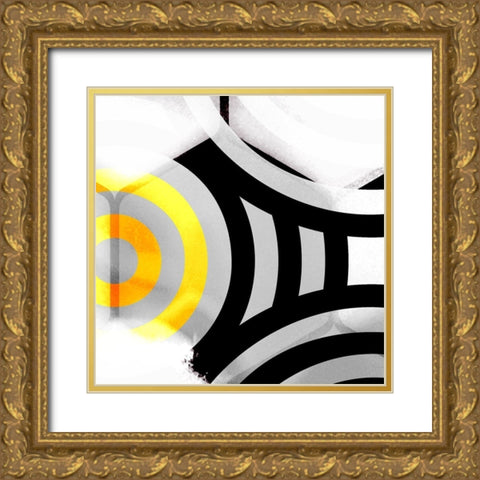 Honeycomb 7 Gold Ornate Wood Framed Art Print with Double Matting by Tenoever, William