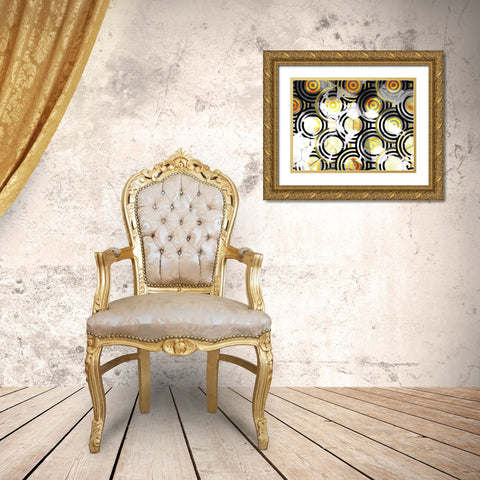 Honeycomb 9 Gold Ornate Wood Framed Art Print with Double Matting by Tenoever, William