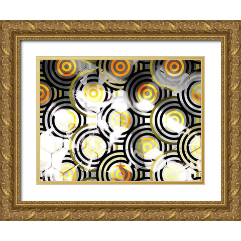 Honeycomb 9 Gold Ornate Wood Framed Art Print with Double Matting by Tenoever, William