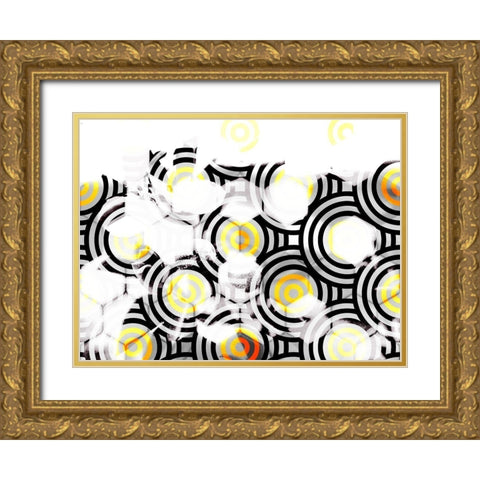 Honeycomb 10 Gold Ornate Wood Framed Art Print with Double Matting by Tenoever, William