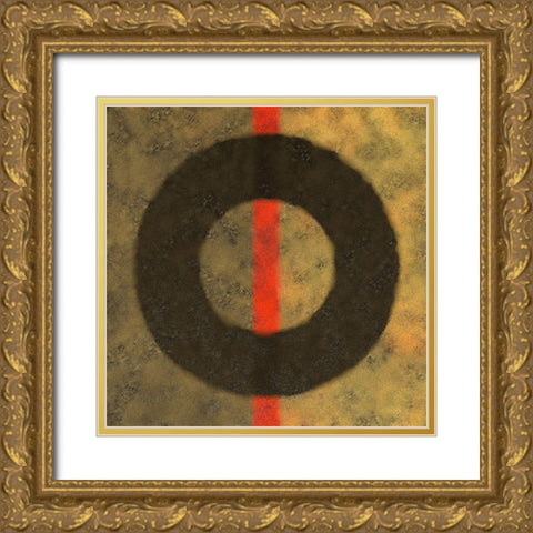 Red Line Gold Ornate Wood Framed Art Print with Double Matting by Tenoever, William