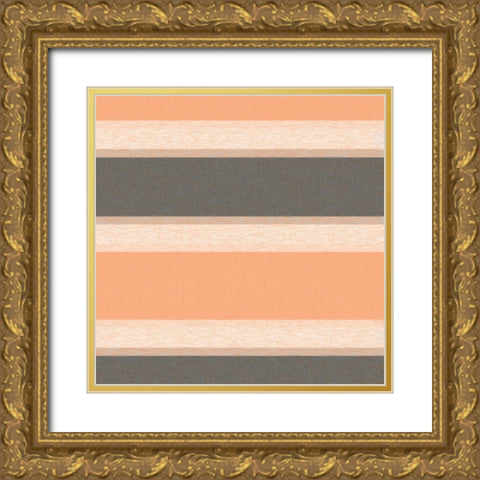 Soft Stripes 1 Gold Ornate Wood Framed Art Print with Double Matting by Tenoever, William