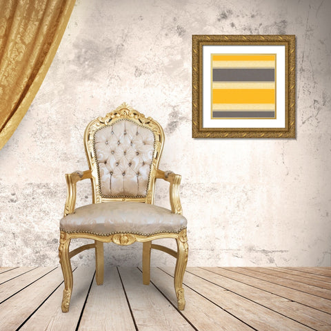 Soft Stripes 3 Gold Ornate Wood Framed Art Print with Double Matting by Tenoever, William