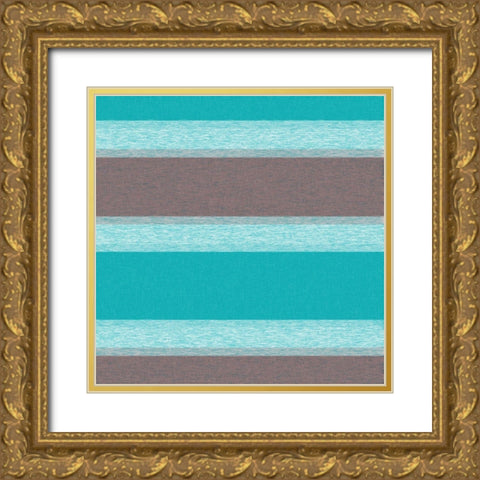 Soft Stripes 4 Gold Ornate Wood Framed Art Print with Double Matting by Tenoever, William