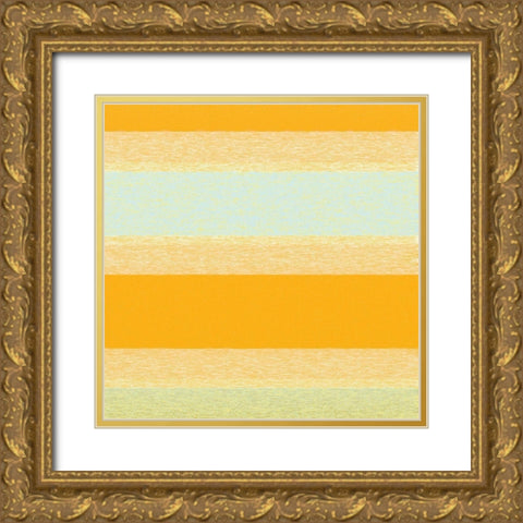 Soft Stripes 5 Gold Ornate Wood Framed Art Print with Double Matting by Tenoever, William
