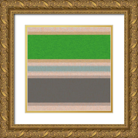 Soft Stripes 6 Gold Ornate Wood Framed Art Print with Double Matting by Tenoever, William