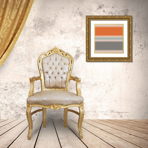 Soft Stripes 7 Gold Ornate Wood Framed Art Print with Double Matting by Tenoever, William