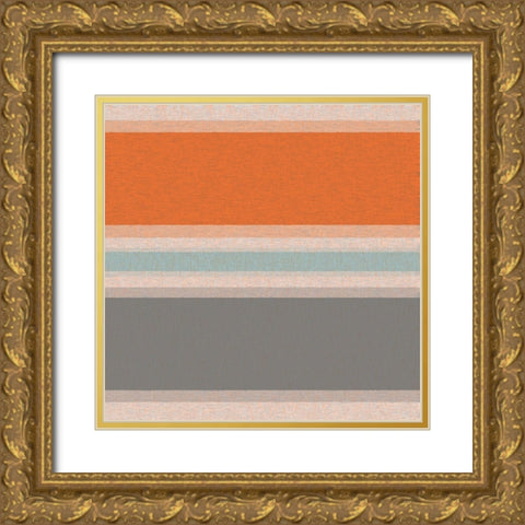 Soft Stripes 7 Gold Ornate Wood Framed Art Print with Double Matting by Tenoever, William