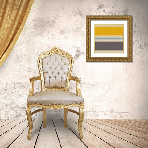 Soft Stripes 8 Gold Ornate Wood Framed Art Print with Double Matting by Tenoever, William