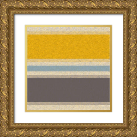 Soft Stripes 8 Gold Ornate Wood Framed Art Print with Double Matting by Tenoever, William