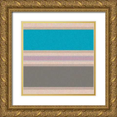 Soft Stripes 9 Gold Ornate Wood Framed Art Print with Double Matting by Tenoever, William