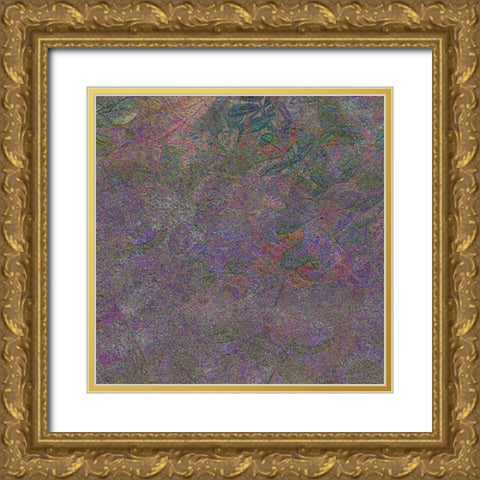 Flora Square 1c Gold Ornate Wood Framed Art Print with Double Matting by Tenoever, William