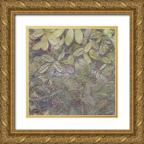 Flora Square 1d Gold Ornate Wood Framed Art Print with Double Matting by Tenoever, William