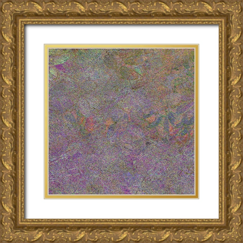 Flora Square 1I Gold Ornate Wood Framed Art Print with Double Matting by Tenoever, William