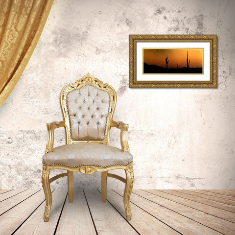 CopperSkies Gold Ornate Wood Framed Art Print with Double Matting by Tenoever, William