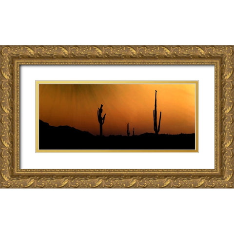 CopperSkies Gold Ornate Wood Framed Art Print with Double Matting by Tenoever, William