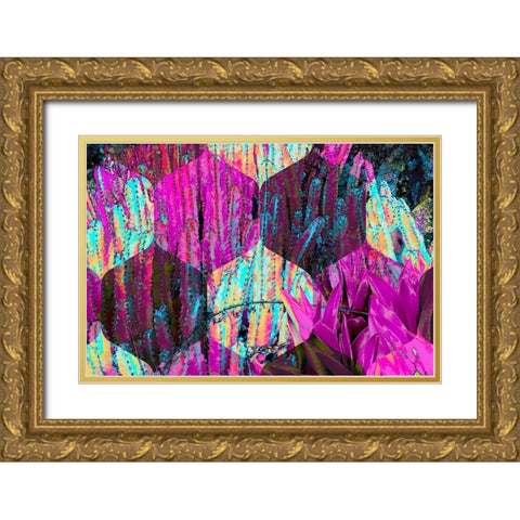 Hexaflora1 Gold Ornate Wood Framed Art Print with Double Matting by Tenoever, William