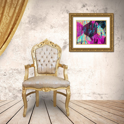Hexaflora2 Gold Ornate Wood Framed Art Print with Double Matting by Tenoever, William