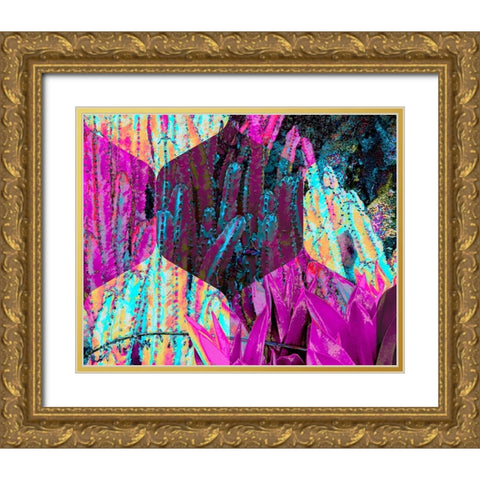 Hexaflora2 Gold Ornate Wood Framed Art Print with Double Matting by Tenoever, William