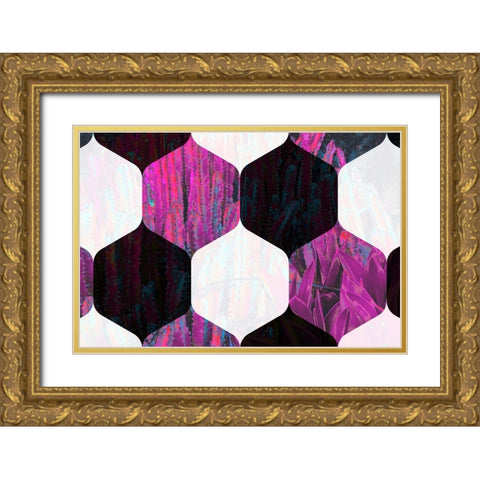 Hexaflora6 Gold Ornate Wood Framed Art Print with Double Matting by Tenoever, William