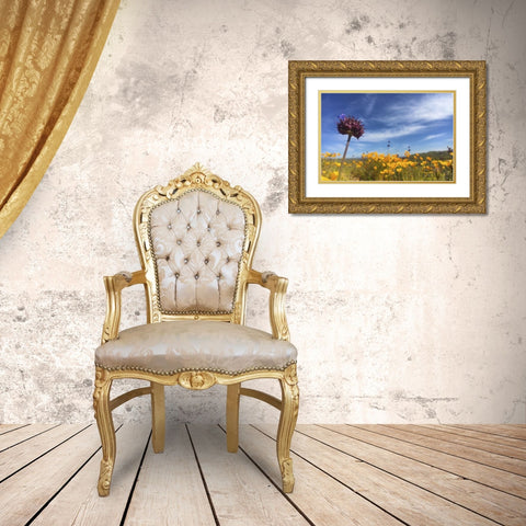 Wildflowers XXXIII Gold Ornate Wood Framed Art Print with Double Matting by Popcorn