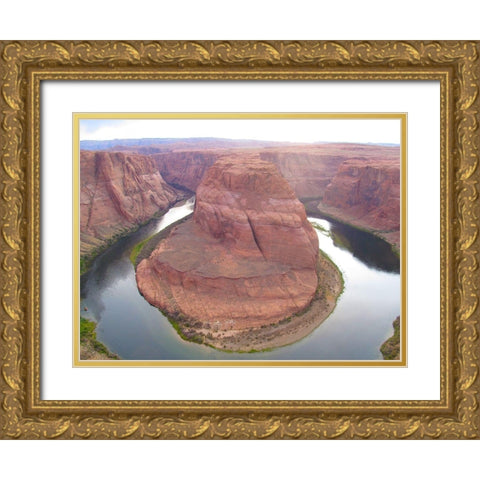 Horseshoe Bend Gold Ornate Wood Framed Art Print with Double Matting by Popcorn