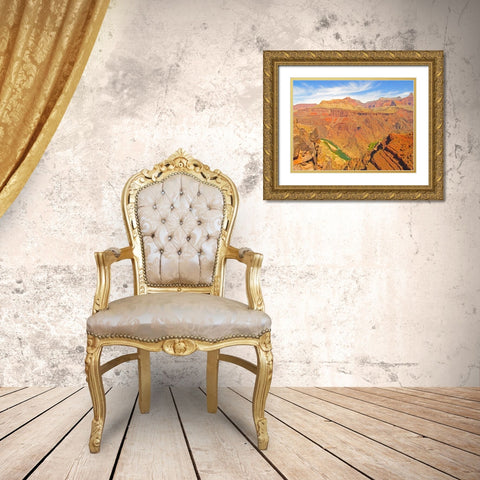 Grand Canyon 10 Gold Ornate Wood Framed Art Print with Double Matting by Popcorn